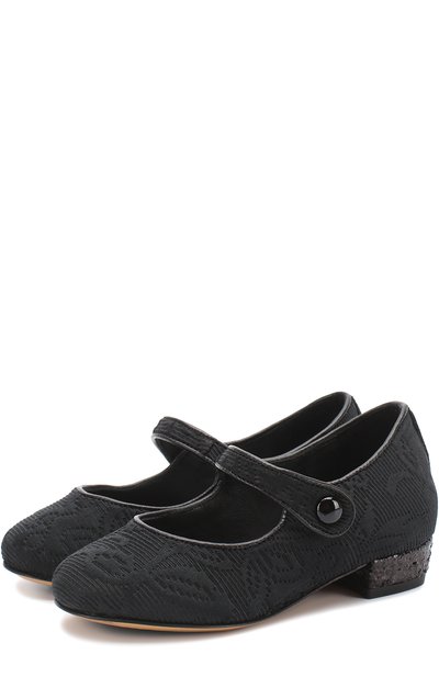 Парчовые туфли с ремешком DOLCE & GABBANA, арт. 0132/D10559/AS078/19-28, фото 1