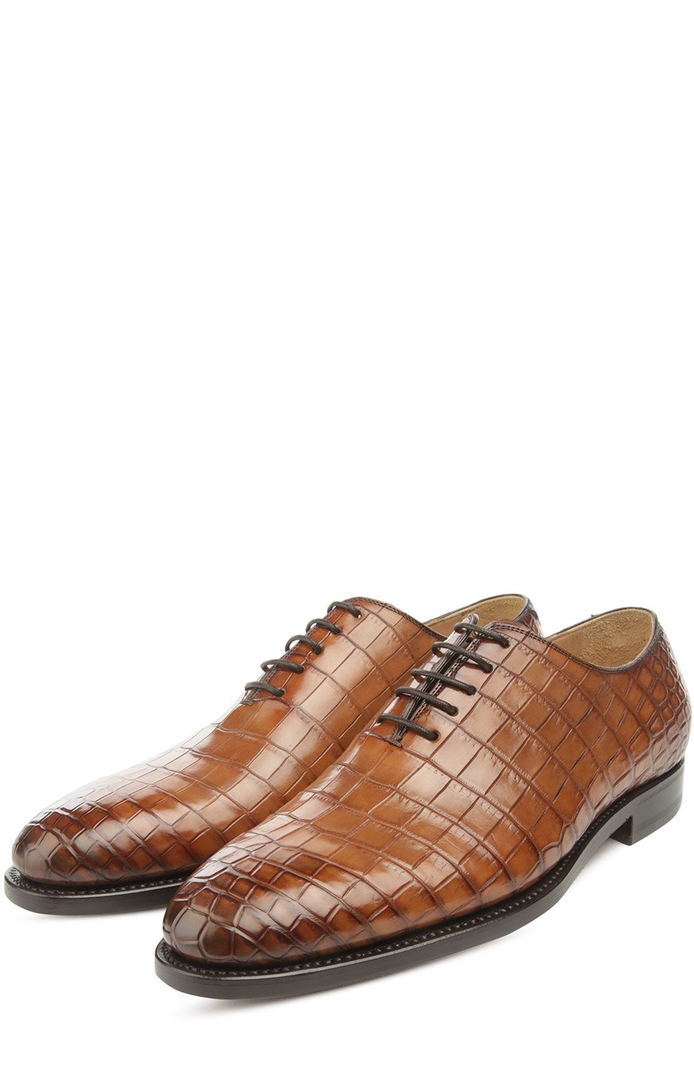 Оксфорды из кожи крокодила KITON, арт. USSCAR0/N102, фото 2