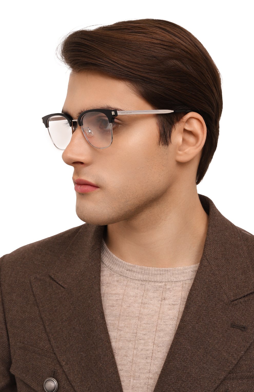 Оправа SAINT LAURENT черного цвета по цене 36950 руб., арт. SL 649/F 001, фото 3 Оправа SAINT LAURENT, арт. SL 649/F 001, фото 3