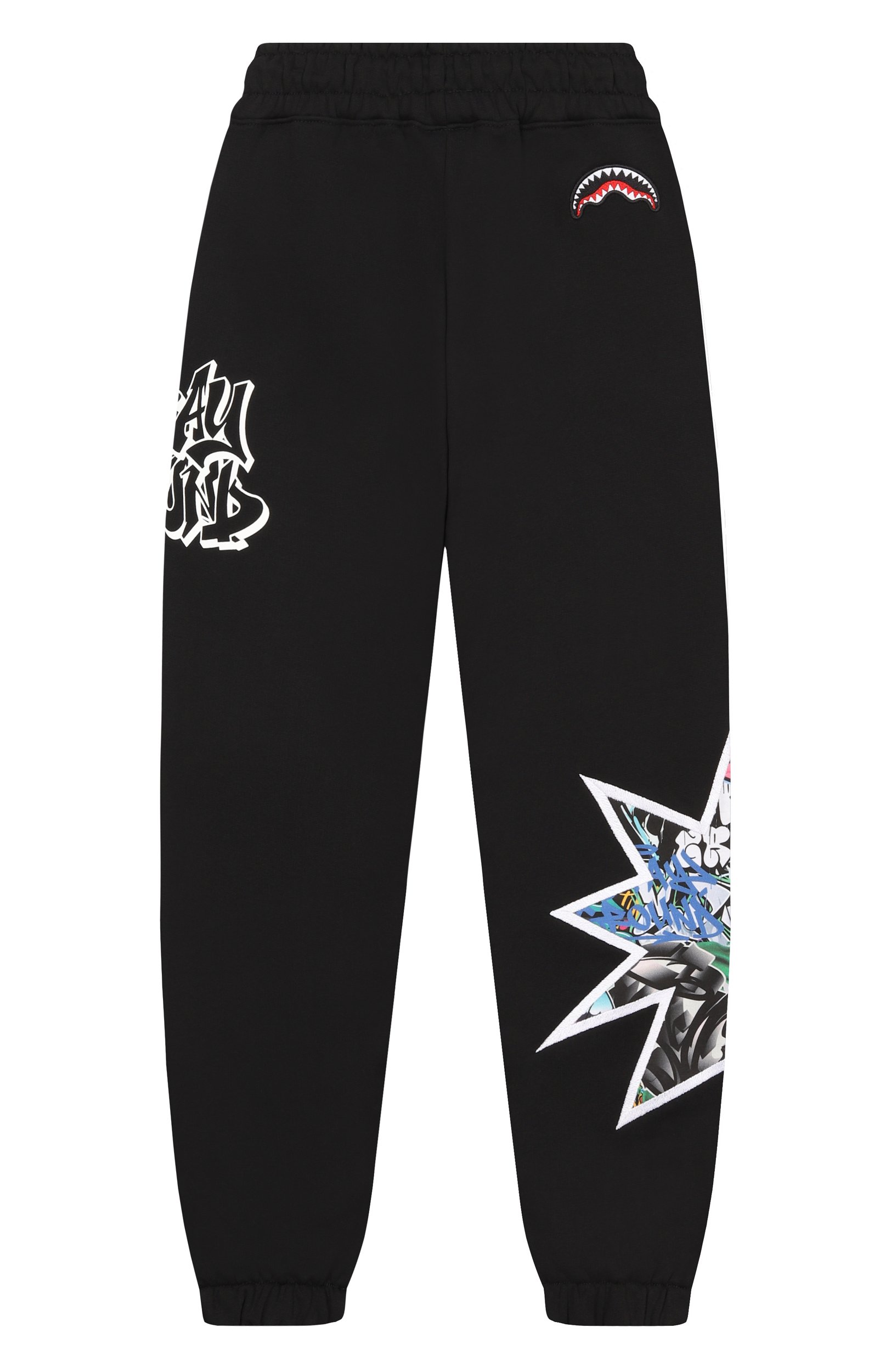 Хлопковые джоггеры SPRAYGROUND, арт. SPY1535G/GRAFFITI BITE BAGGY PANTS, фото 2