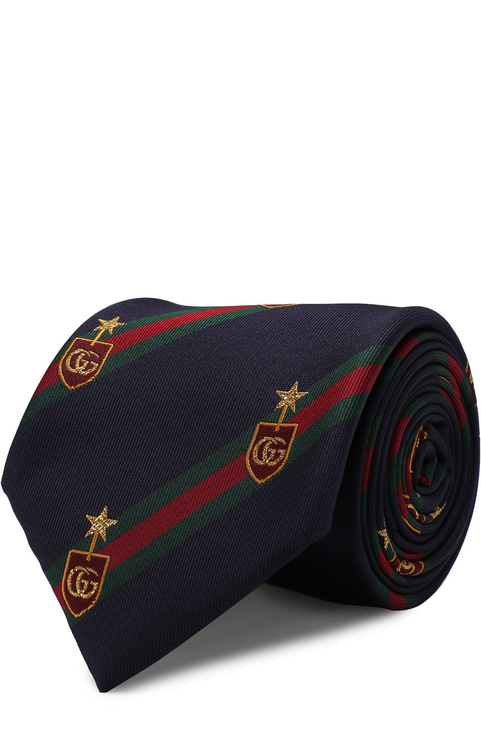 Шелковый галстук GUCCI синего цвета по цене 25920 руб., арт. 521716/4B744, фото 1 Шелковый галстук GUCCI, арт. 521716/4B744, фото 1