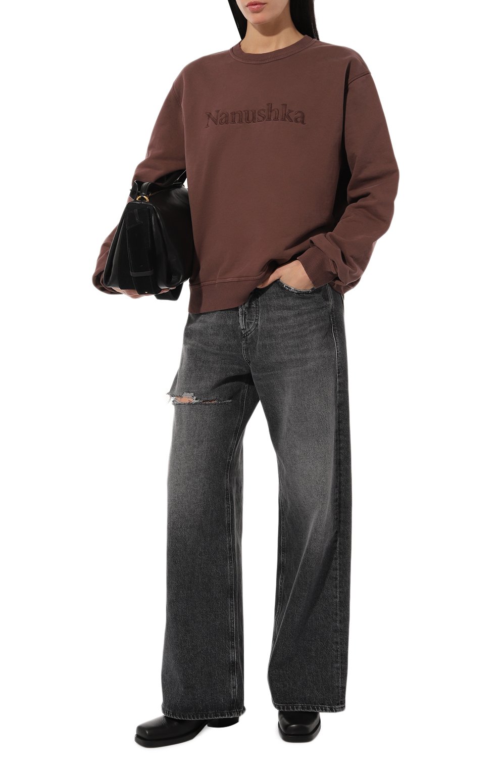 Хлопковый свитшот NANUSHKA, арт. NU24PFSH03478, фото 2