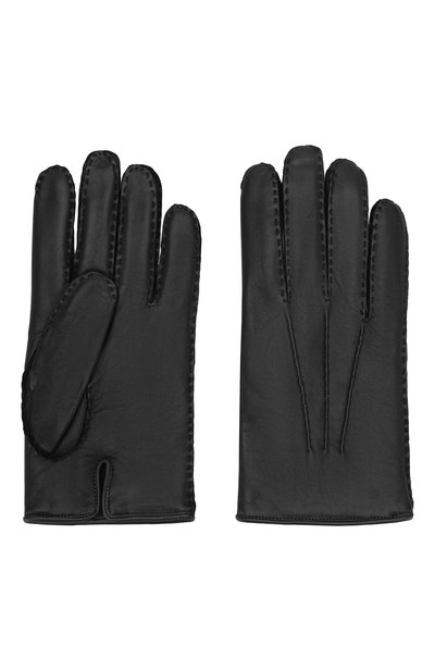 Кожаные перчатки ZEGNA черного цвета по цене 59950 руб., арт. GK246/LHNPA, фото 2 Кожаные перчатки ZEGNA, арт. GK246/LHNPA, фото 2