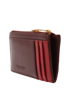 Женский кожаный футляр для кредитных карт BOTTEGA VENETA бордового цвета, арт. 765460/VCQCB | Фото 2 (Нос: Не проставлено; Материал сплава: Проставлено; Материал: Натуральная кожа)