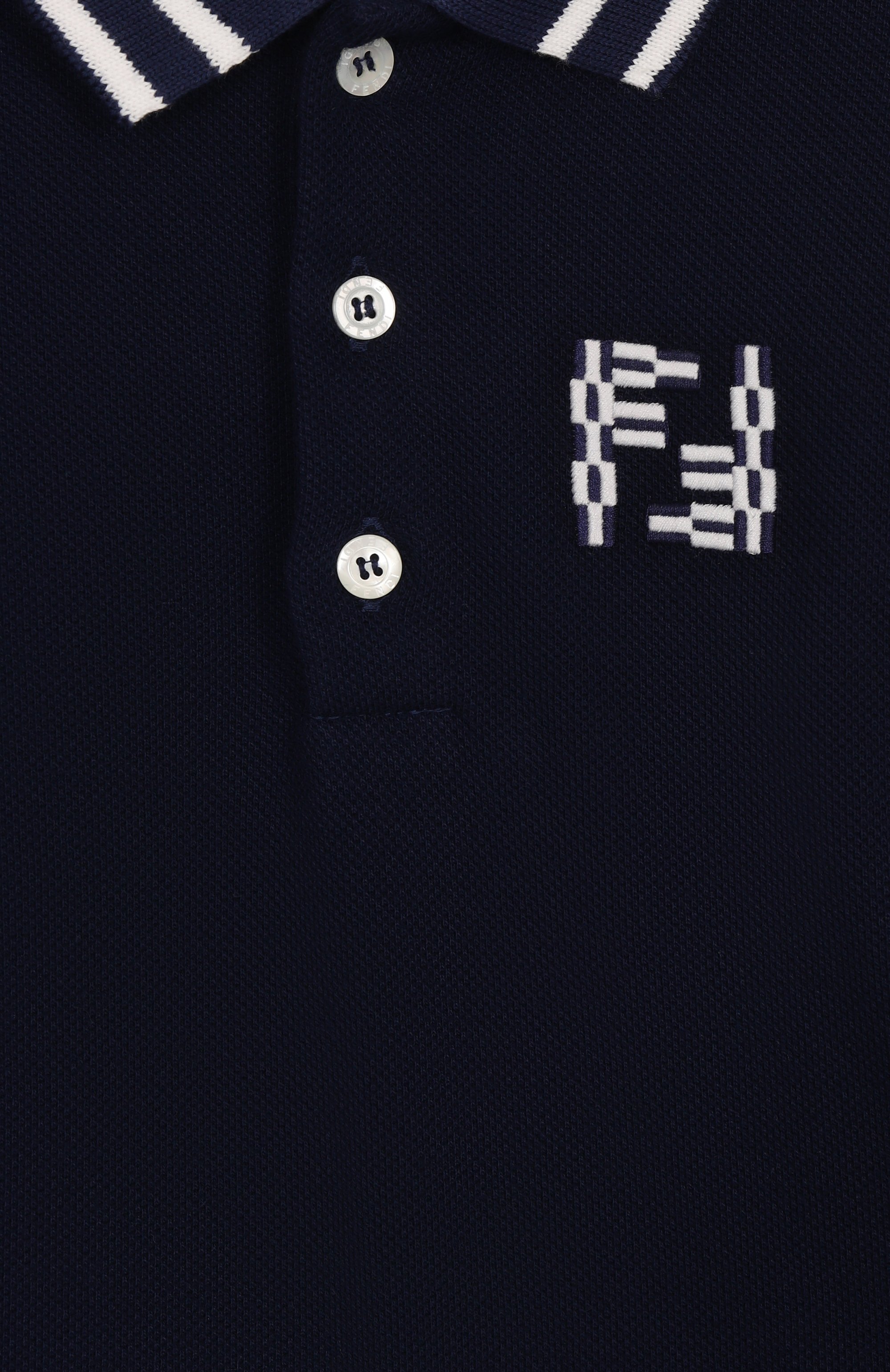 Хлопковое поло FENDI, арт. BMI250/AVP, фото 3