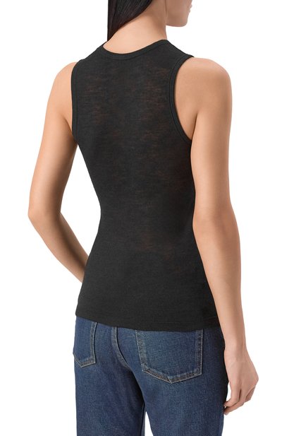 Майка из кашемира и шелка SAINT LAURENT, арт. 849920/Y38BL, фото 4