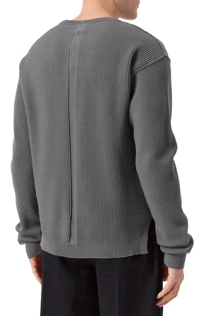Шерстяной свитер RICK OWENS серого цвета по цене 114000 руб., арт. RU01F2615/KWVH, фото 4 Шерстяной свитер RICK OWENS, арт. RU01F2615/KWVH, фото 4