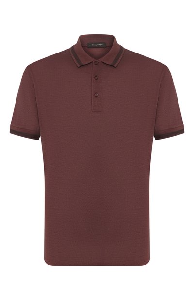 Поло из смеси хлопка и шелка ZEGNA, арт. UU541/746, фото 1