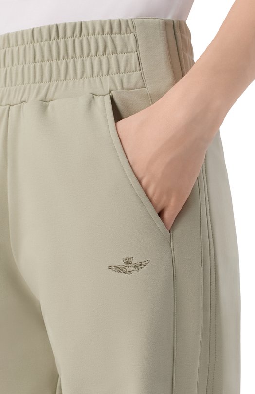 Хлопковые брюки Aeronautica Militare PF1013DF00671 Зелёный  PF1013DF00671 Фото 5
