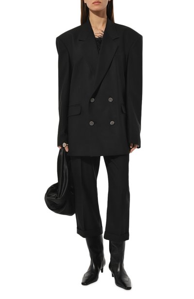 Шерстяные кюлоты PERVERT черного цвета по цене 31500 руб., арт. PE23/PA09/60-08, фото 2 Шерстяные кюлоты PERVERT, арт. PE23/PA09/60-08, фото 2