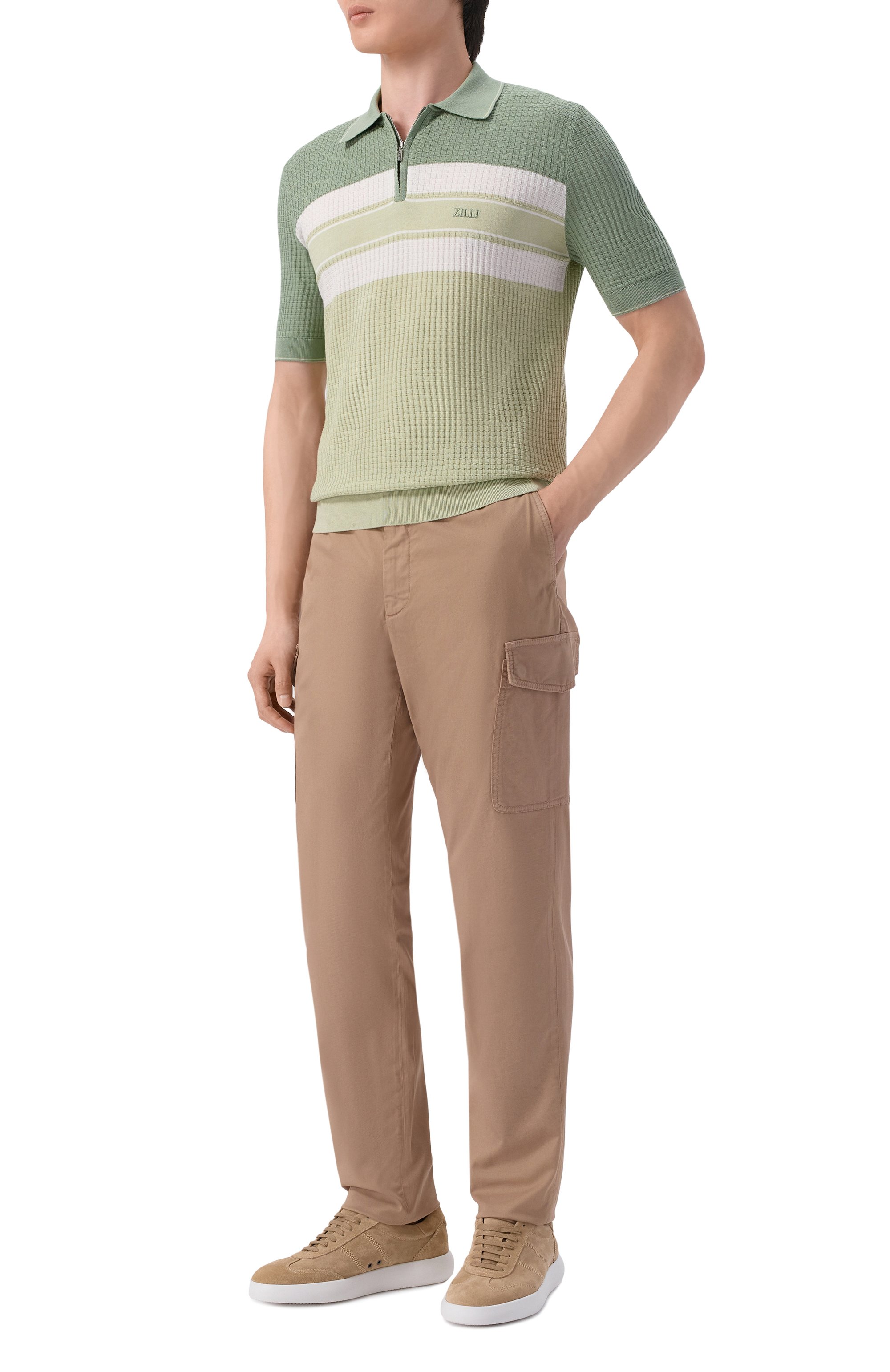 Поло из шелка и хлопка ZILLI, арт. KZP002M0107VFSTR0, фото 2
