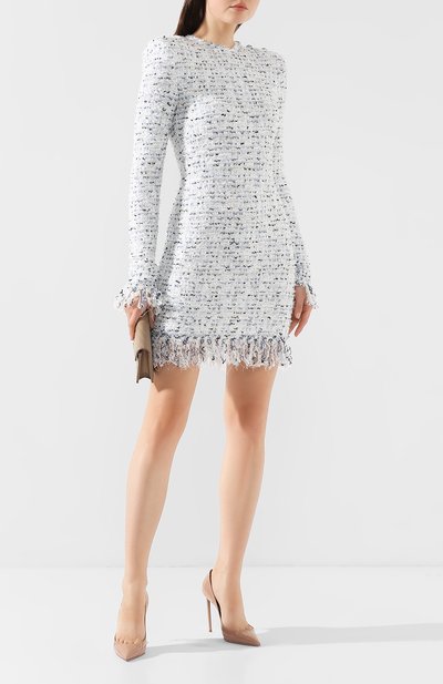 Платье BALMAIN голубого цвета по цене 298000 руб., арт. SF26267/K498, фото 2 Платье BALMAIN, арт. SF26267/K498, фото 2