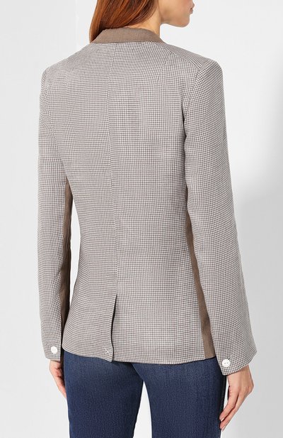 Льняной жакет RAG AND BONE хаки цвета по цене 74350 руб., арт. W29440536, фото 4 Льняной жакет RAG AND BONE, арт. W29440536, фото 4