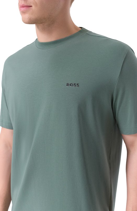 Хлопковая футболка BOSS Green 50506373 Зелёный  50506373 Фото 5