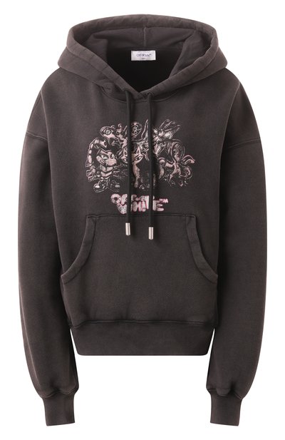 Женский хлопковое худи OFF-WHITE, арт. 0WBB058F24FLE004