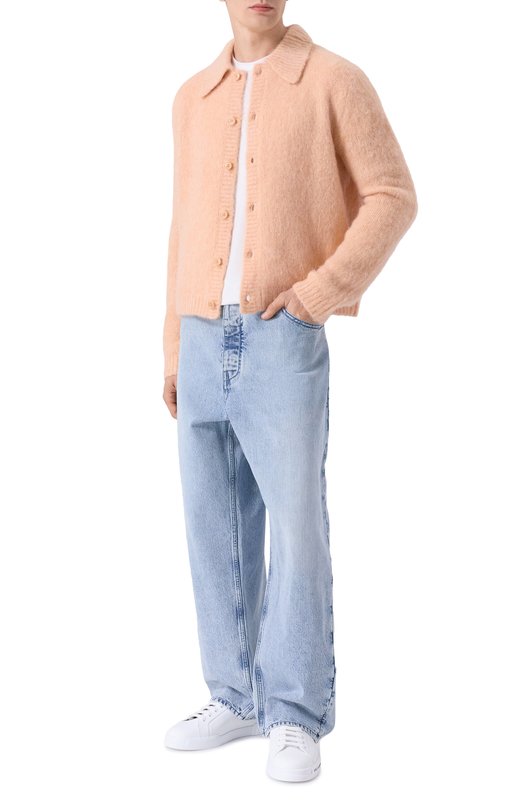 Шерстяной кардиган Dries Van Noten 021225-2709-350 Розовый  021225-2709-350 Фото 2