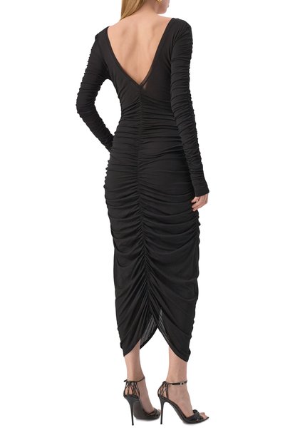 Платье из вискозы ISABEL BENENATO черного цвета по цене 76100 руб., арт. DJ32S25, фото 4 Платье из вискозы ISABEL BENENATO, арт. DJ32S25, фото 4