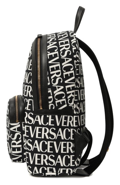 Рюкзак versace allover VERSACE черно-белого цвета по цене 146500 руб., арт. 1007703/1A06766, фото 4 Рюкзак versace allover VERSACE, арт. 1007703/1A06766, фото 4