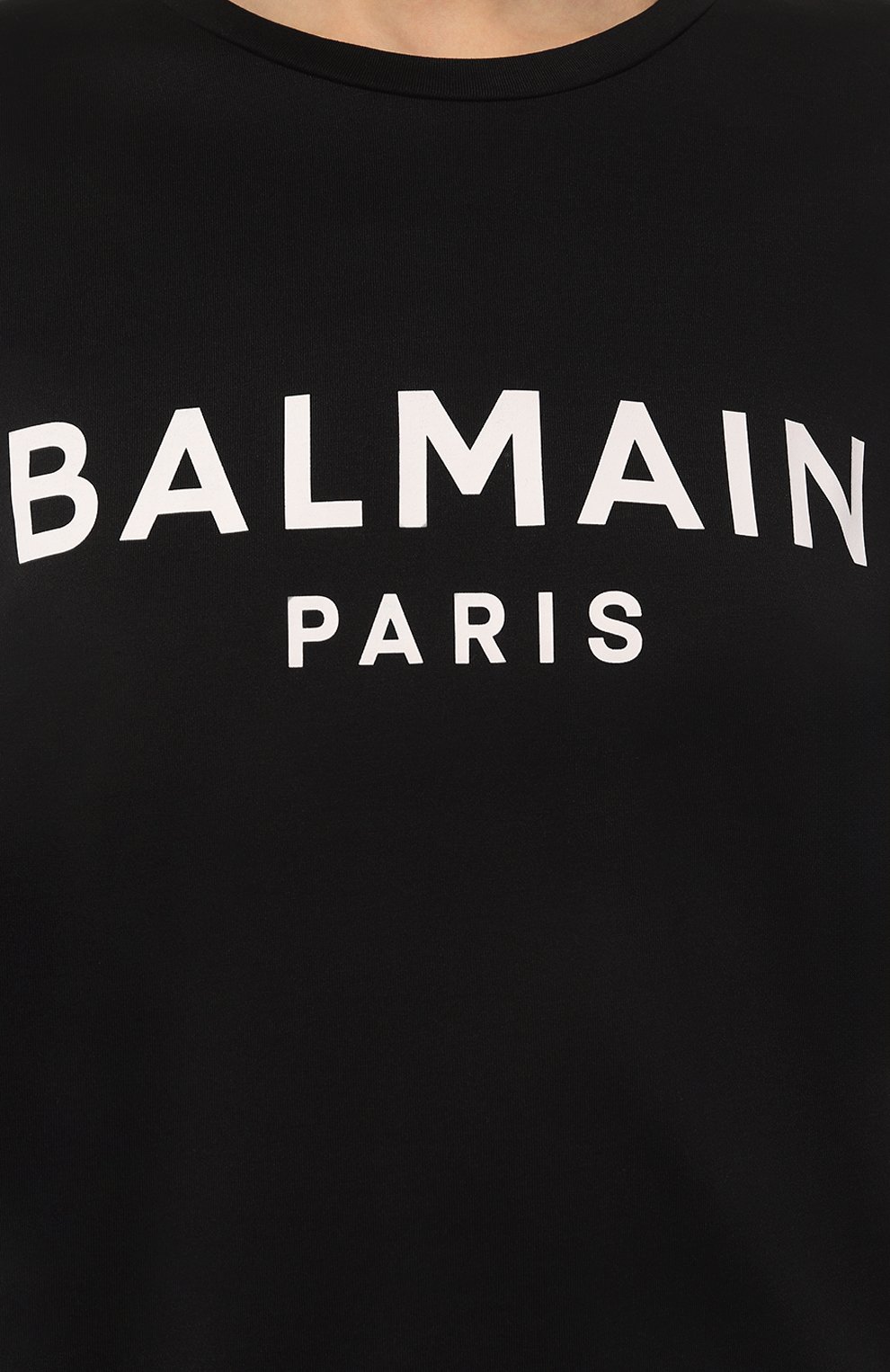 Хлопковая футболка BALMAIN черного цвета по цене 42750 руб., арт. AF1EF005/BB02, фото 5 Хлопковая футболка BALMAIN, арт. AF1EF005/BB02, фото 5