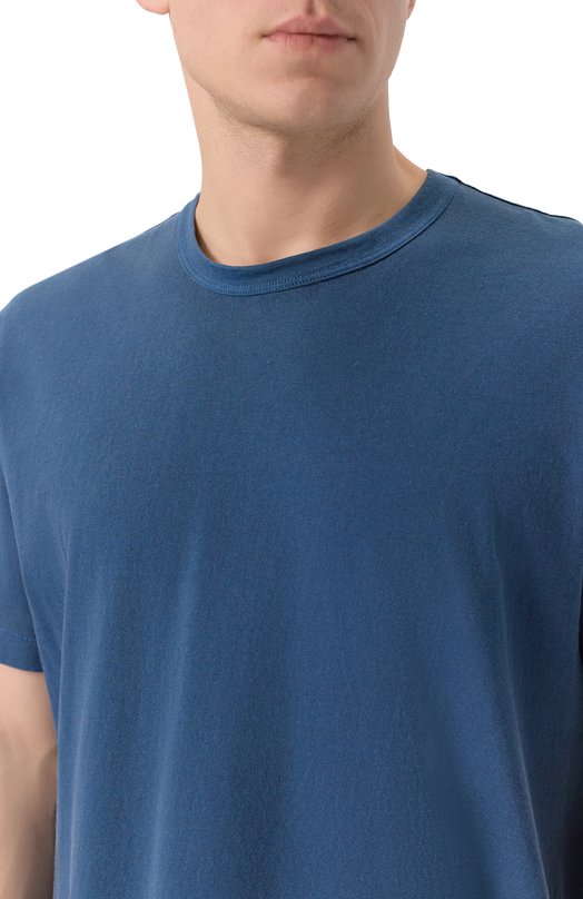 Хлопковая футболка James Perse MLJ3311 Синий  MLJ3311 Фото 5