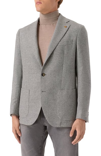 Шерстяной пиджак SARTORIA LATORRE серого цвета по цене 85850 руб., арт. EF74/UI0020, фото 4 Шерстяной пиджак SARTORIA LATORRE, арт. EF74/UI0020, фото 4
