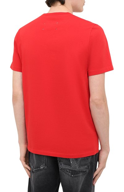 Хлопковая футболка MAISON MARGIELA красного цвета по цене 19450 руб., арт. S50GC0623/S23594, фото 4 Хлопковая футболка MAISON MARGIELA, арт. S50GC0623/S23594, фото 4