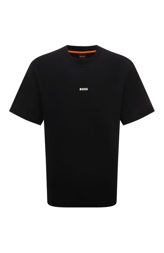 

Хлопковая футболка BOSS Orange, Чёрный