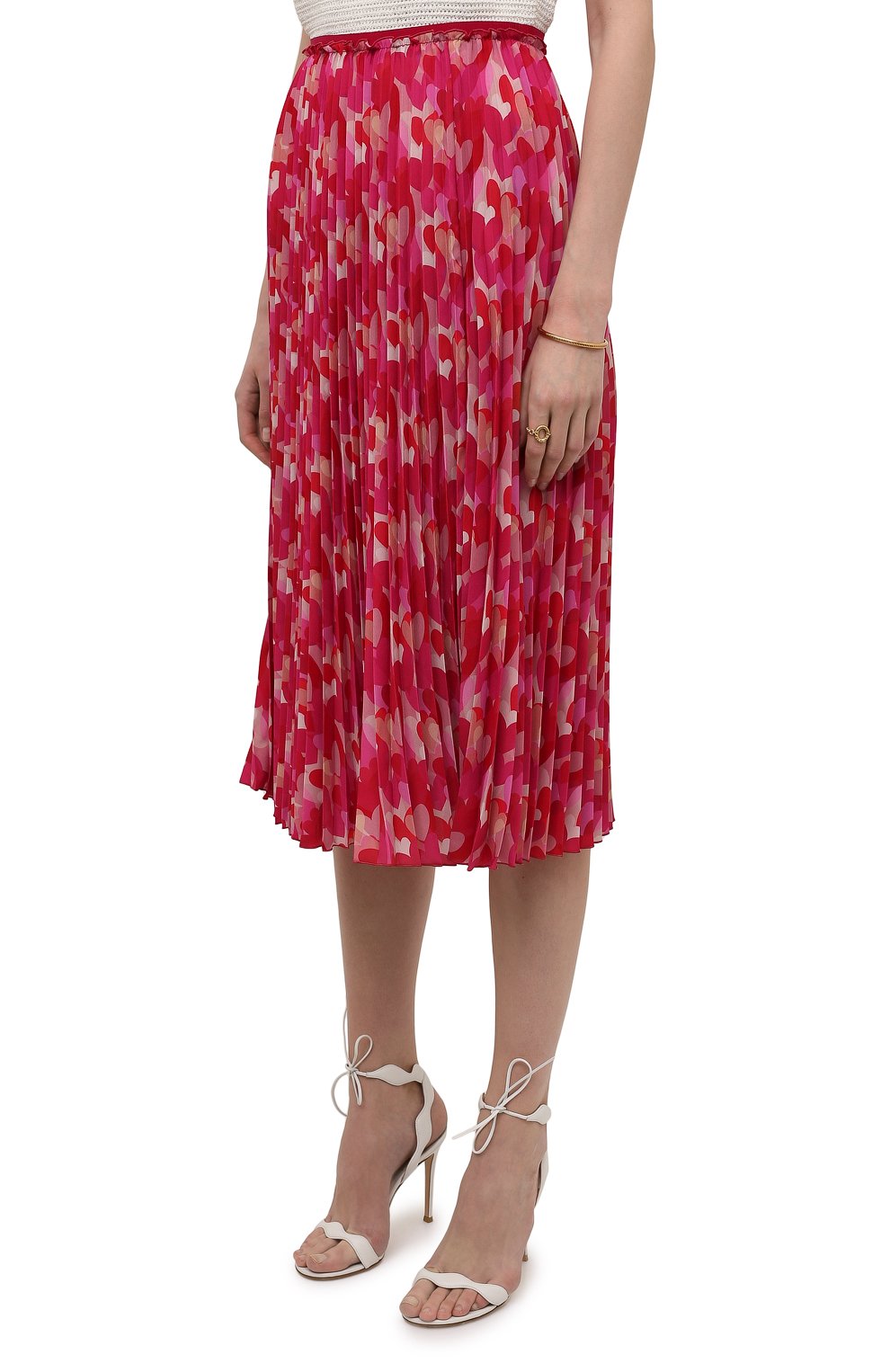 Плиссированная юбка REDVALENTINO розового цвета по цене 73900 руб., арт. XR3RAH29/6AE, фото 3 Плиссированная юбка REDVALENTINO, арт. XR3RAH29/6AE, фото 3