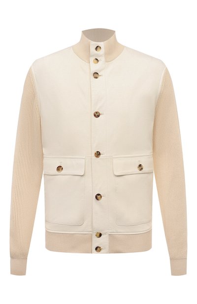 Мужской комбинированный кардиган BRUNELLO CUCINELLI, арт. MPGOL1934