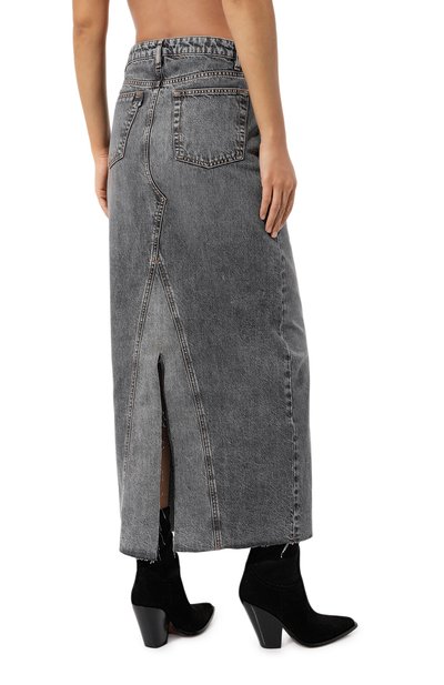 Джинсовая юбка 3X1 серого цвета по цене 35150 руб., арт. 31-WS2003-DR0134/BR0NX, фото 4 Джинсовая юбка 3X1, арт. 31-WS2003-DR0134/BR0NX, фото 4