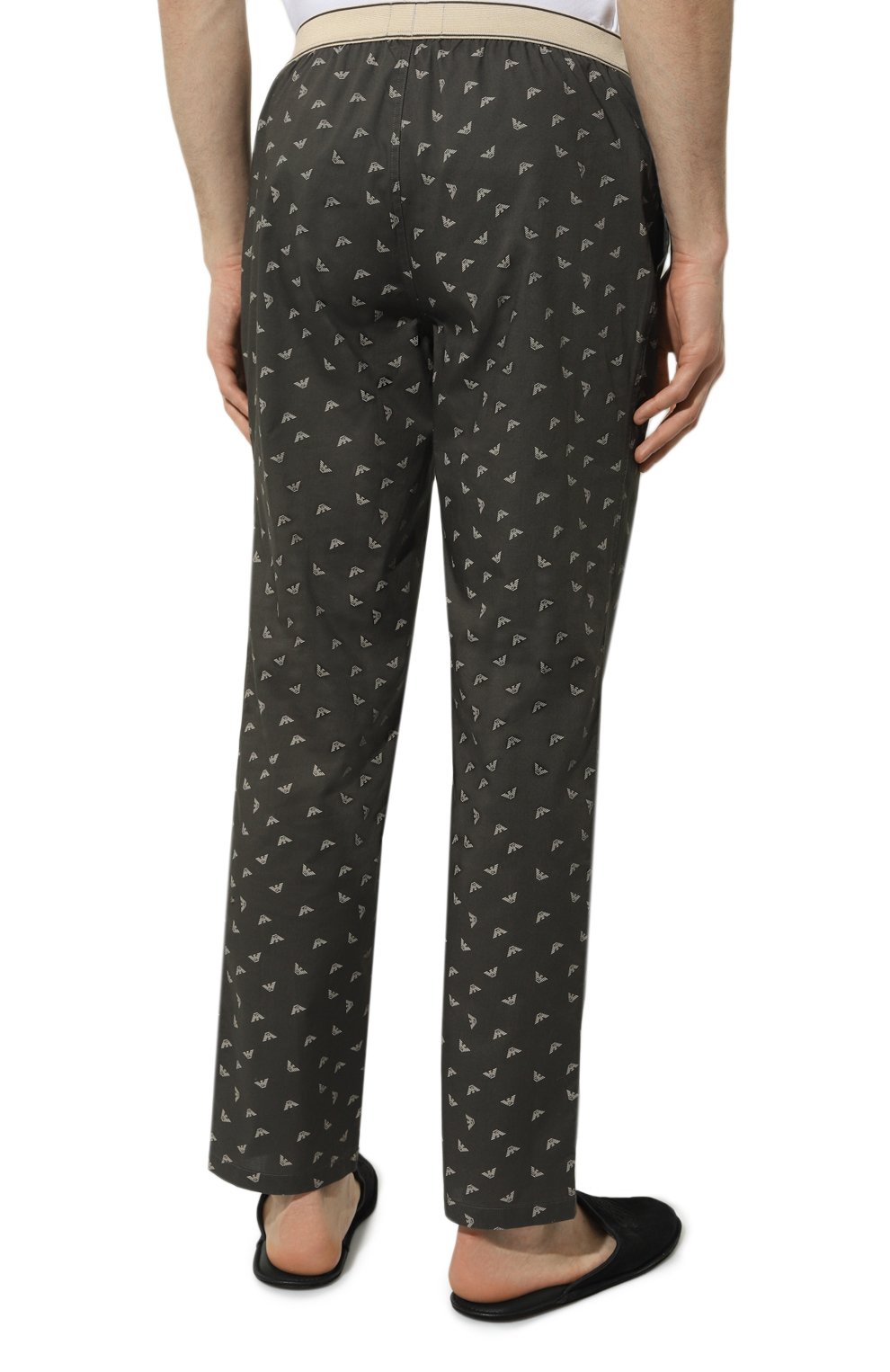 Хлопковые домашние брюки EMPORIO ARMANI, арт. 111780/3R576, фото 4