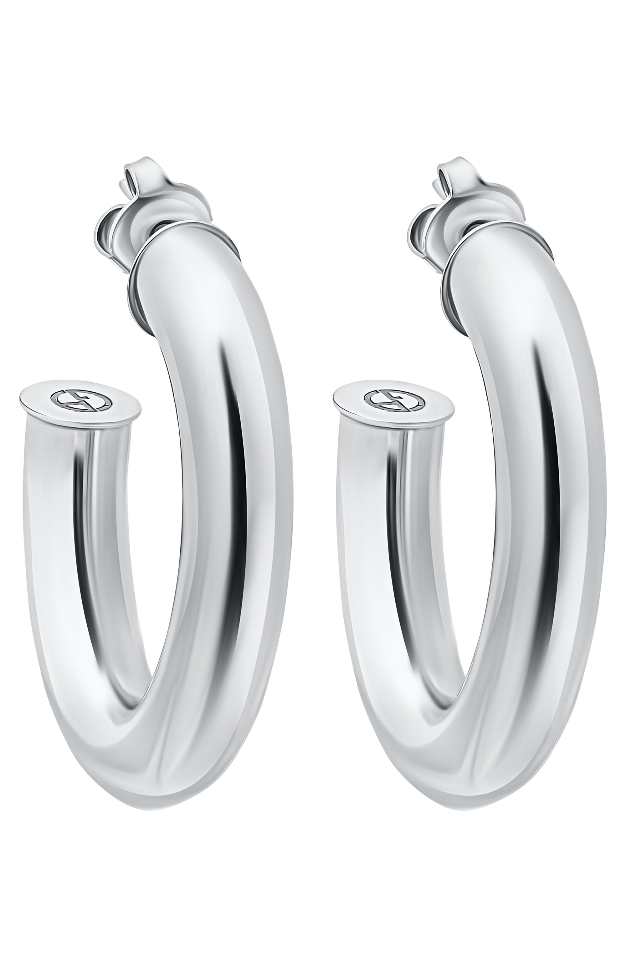 Серьги GIORGIO ARMANI серебряного цвета по цене 61550 руб., арт. 61L601 4F961, фото 3 Серьги GIORGIO ARMANI, арт. 61L601 4F961, фото 3