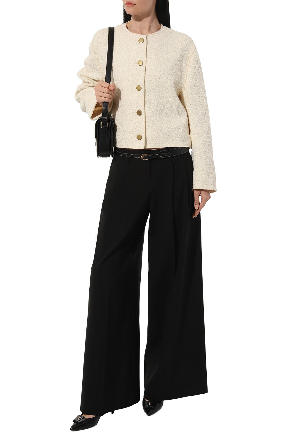 Кожаные туфли anais SAINT LAURENT, арт. 630886/1ZJ10, фото 2