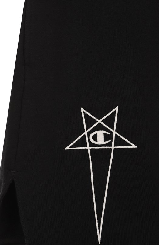 Хлопковые шорты Rick Owens CM01E1683/CHFE Чёрный  CM01E1683/CHFE Фото 6
