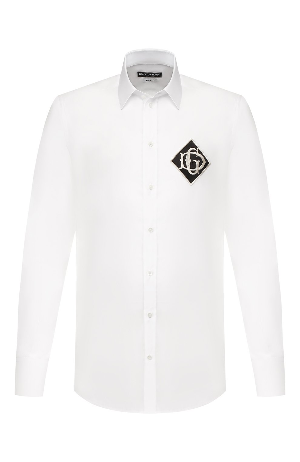Хлопковая сорочка DOLCE & GABBANA белого цвета по цене 69950 руб., арт. G5EJ0Z/GEL32, фото 1 Хлопковая сорочка DOLCE & GABBANA, арт. G5EJ0Z/GEL32, фото 1