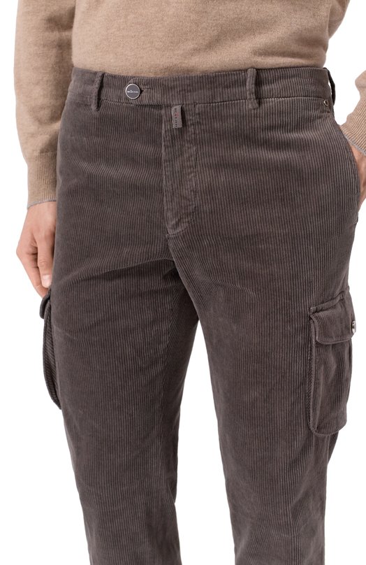 Вельветовые брюки-карго Kiton UFPPCAK0105H20 Коричневый  UFPPCAK0105H20 Фото 5