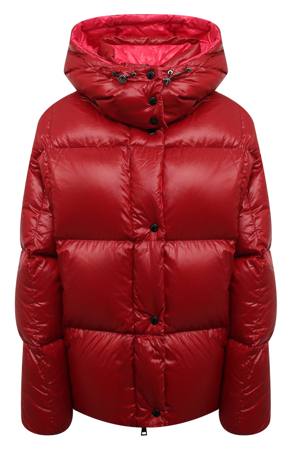 Пуховик jasione MONCLER красного цвета по цене 178500 руб., арт. 1A000-65-68950, фото 1 Пуховик jasione MONCLER, арт. 1A000-65-68950, фото 1