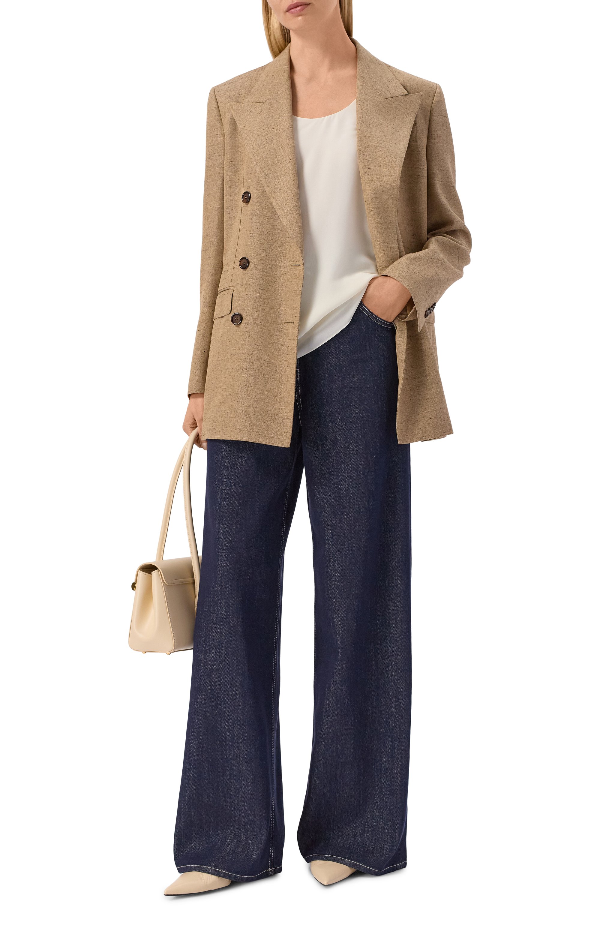 Шелковый топ MVST кремового цвета по цене 59950 руб., арт. M26.2PW.B034/F090, фото 2 Шелковый топ MVST, арт. M26.2PW.B034/F090, фото 2