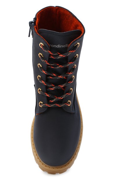 Кожаные ботинки RONDINELLA синего цвета по цене 20750 руб., арт. 11200-2/310/34-36, фото 4 Кожаные ботинки RONDINELLA, арт. 11200-2/310/34-36, фото 4