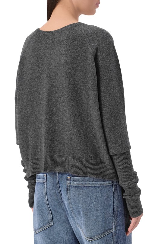 Пуловер из шерсти и кашемира Andrea Ya'aqov 25WMAG84B/CASHMERE W00L Серый  25WMAG84B/CASHMERE W00L Фото 4