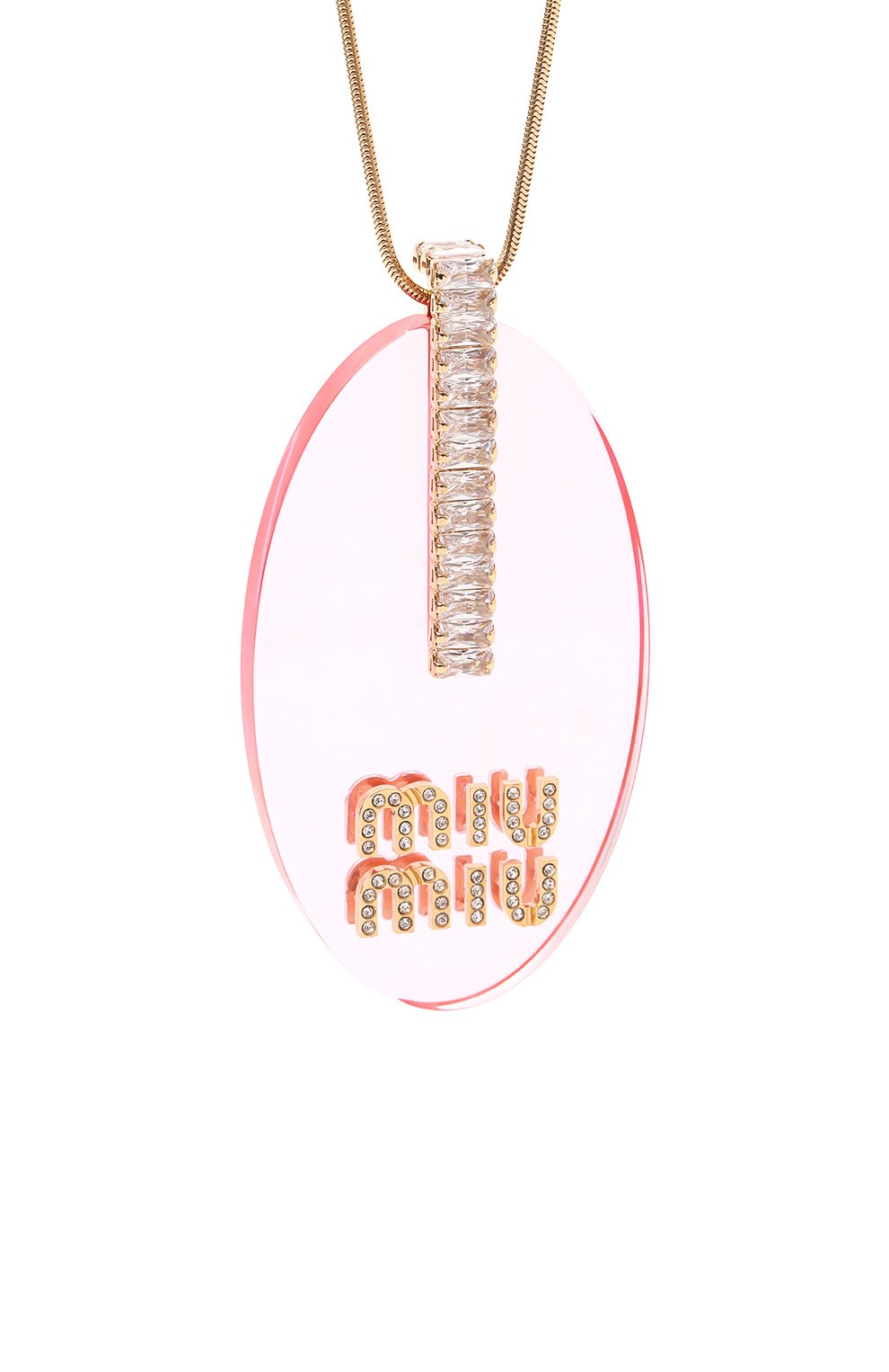 Колье MIU MIU розового цвета по цене 78000 руб., арт. 5JC817-2DNZ-F0OSO, фото 3 Колье MIU MIU, арт. 5JC817-2DNZ-F0OSO, фото 3