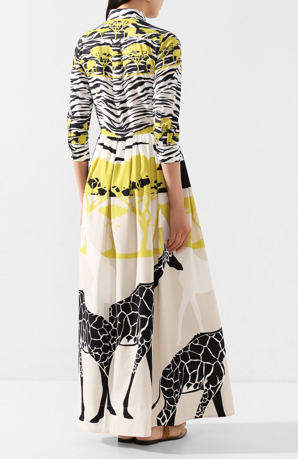 Хлопковое платье SARA ROKA разноцветного цвета по цене 72550 руб., арт. ELENAT105/31-SS2030, фото 4 Хлопковое платье SARA ROKA, арт. ELENAT105/31-SS2030, фото 4