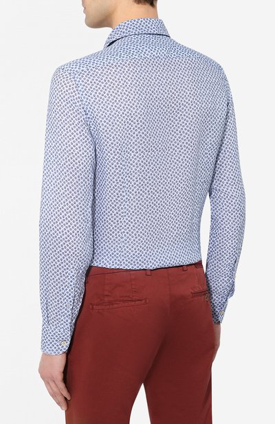 Льняная рубашка CORNELIANI, арт. 83P128-9111925/00, фото 4