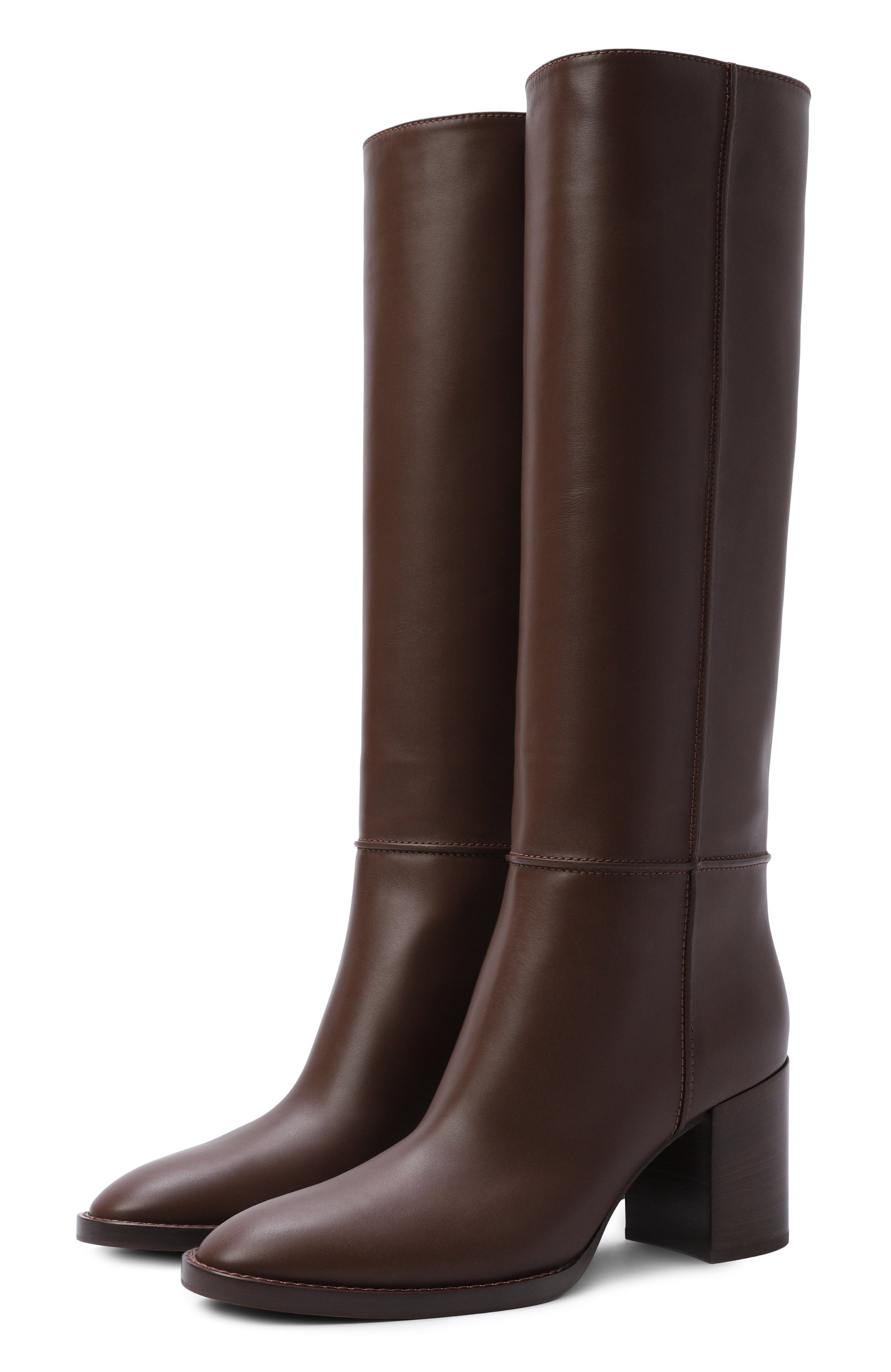 Кожаные сапоги étrier 70 GIANVITO ROSSI коричневого цвета по цене 283500 руб., арт. G80004.70CU0.VGIBR0W, фото 1 Кожаные сапоги étrier 70 GIANVITO ROSSI, арт. G80004.70CU0.VGIBR0W, фото 1