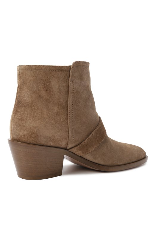 Замшевые ботильоны Gianvito Rossi G05627.45CU0.SUECAML Бежевый  G05627.45CU0.SUECAML Фото 5