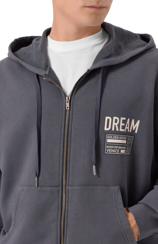 Хлопковая толстовка Golden Goose Deluxe Brand GUP02334.P002143 Серый  GUP02334.P002143 Фото 5