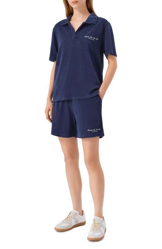 Хлопковые шорты Sporty and Rich SH02760673BL106 Синий  SH02760673BL106 Фото 2