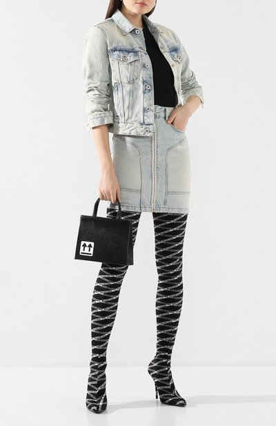 Джинсовая куртка OFF-WHITE голубого цвета по цене 68150 руб., арт. 0WYE012R207730687100, фото 2 Джинсовая куртка OFF-WHITE, арт. 0WYE012R207730687100, фото 2