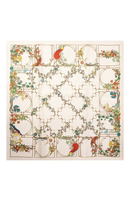 Шелковый платок Gucci 777353/3G001 Кремовый  777353/3G001 Фото 4