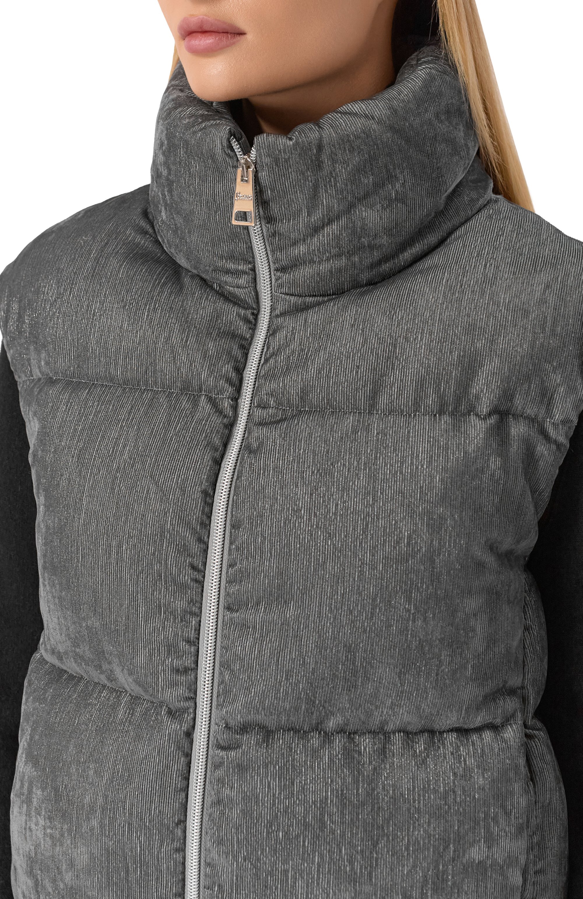 Пуховый жилет HERNO серого цвета по цене 87100 руб., арт. PI00157DR/12728, фото 5 Пуховый жилет HERNO, арт. PI00157DR/12728, фото 5